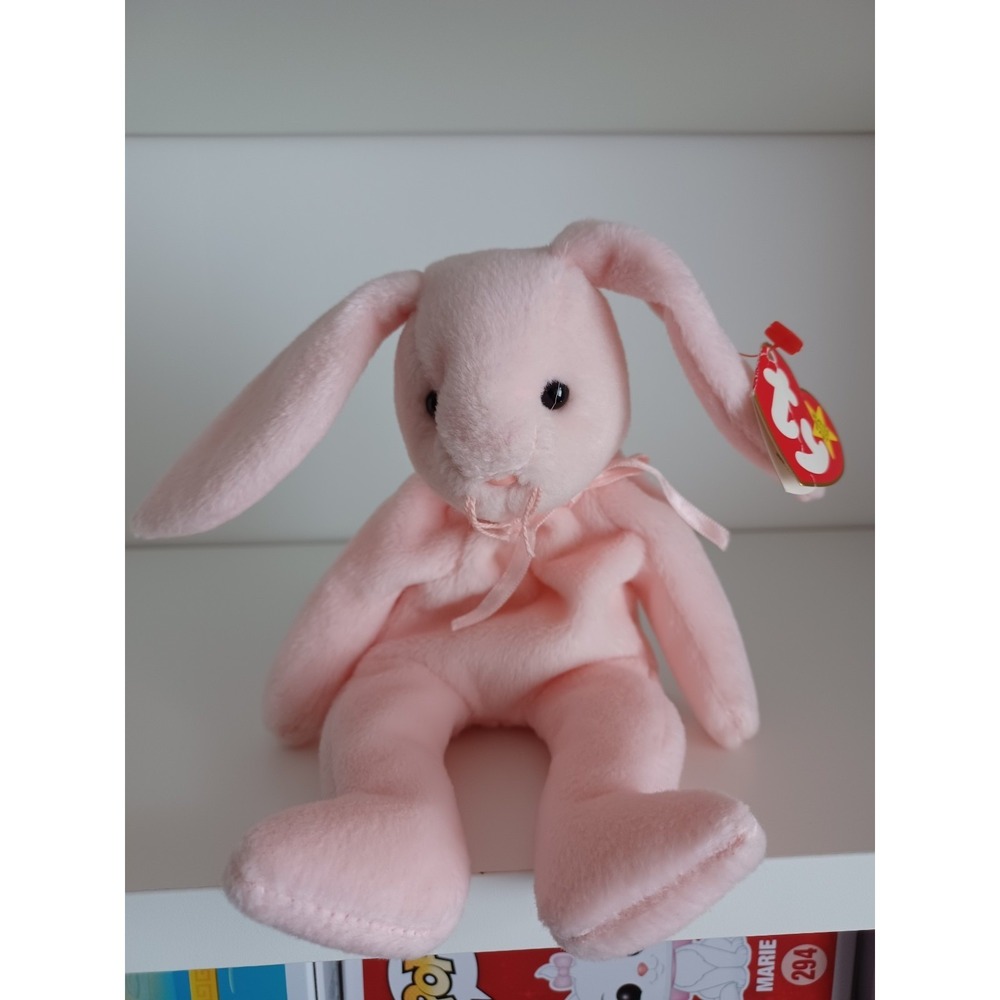 Vintage Hoppity The Bunny Ty Beanie Baby Plush Stuffed Animal Collectible Toy